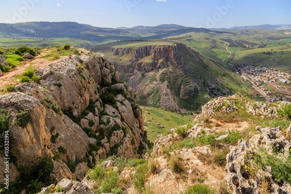 Obraz Views of Mount Arbel and rocks
