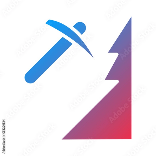 Fototapeta Mining icon style