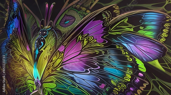 Fototapeta Art background for creative design. Colour. Creative illustration for design