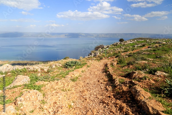Obraz a view of the Sea of Galilee from Mount Arbel
