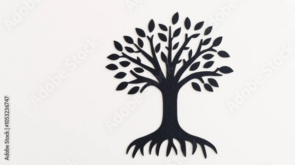 Fototapeta A visual depicting a tree with deep roots representing different world religions, symbolizing their shared foundation and unity.