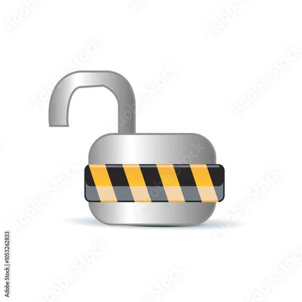 Obraz Open Padlock Vector Icon. Lock Concept Illustration. Security Icon.