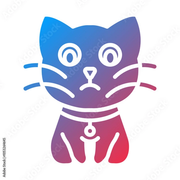 Fototapeta Cat Vector Icon Style