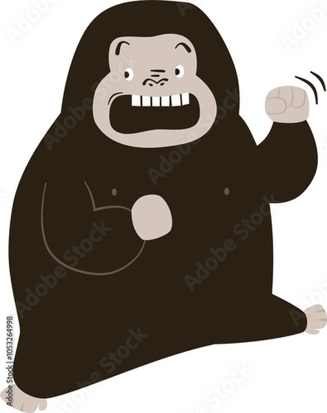Obraz funny cartoon gorilla 