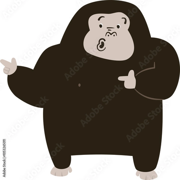 Obraz funny cartoon gorilla 