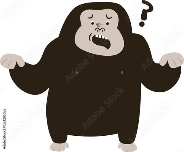 Obraz funny cartoon gorilla 