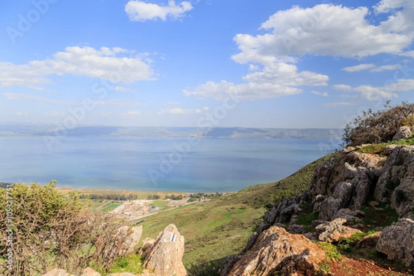Obraz a view of the Sea of Galilee from Mount Arbel
