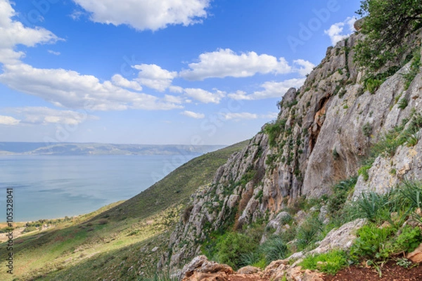 Obraz a view of the Sea of Galilee from Mount Arbel