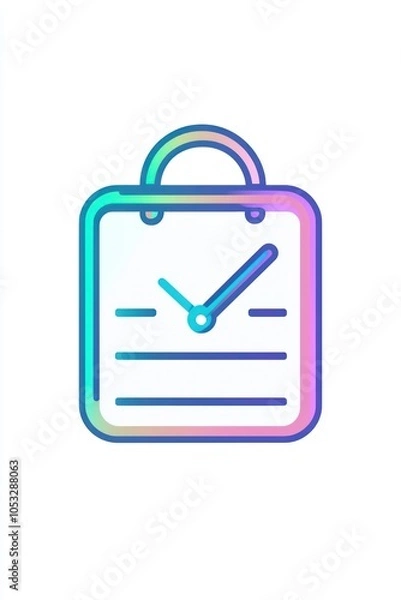 Fototapeta Line icon for calendar, emphasizing bold design for scheduling and time management.