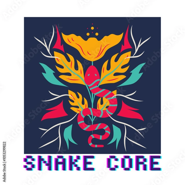 Obraz abstract floral design