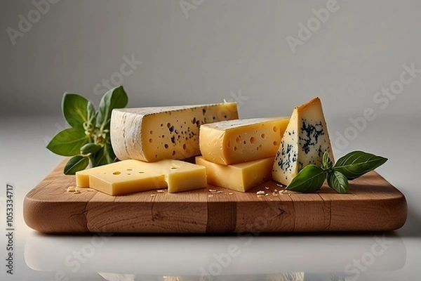 Obraz Cheese Platter with Fresh Herbs