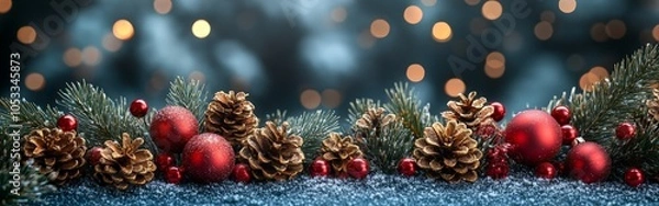 Obraz Christmas decoration background with space for text