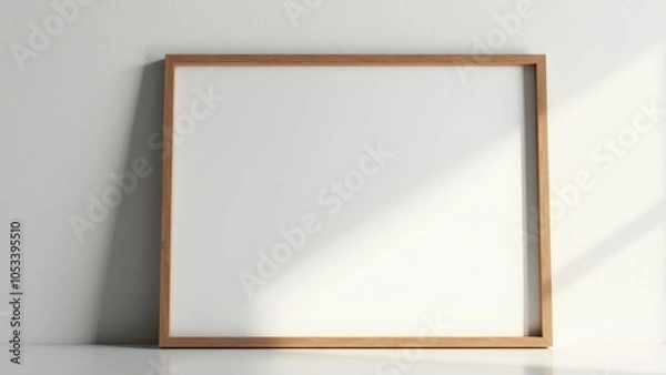 Fototapeta Elegant Framed Certificate Against a Neutral Wall with Soft Shadows