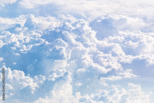 Obraz Cloudscape Blue sky and white cloud