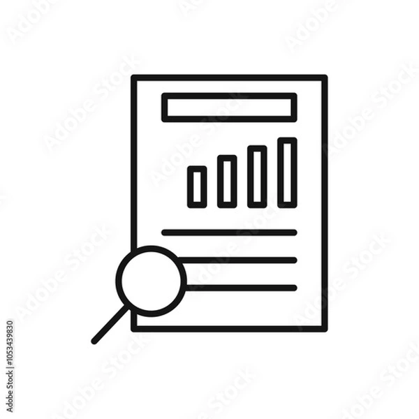 Fototapeta Case study icon vector set collection for web