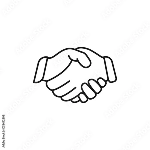 Fototapeta Handshake icon vector set collection for web