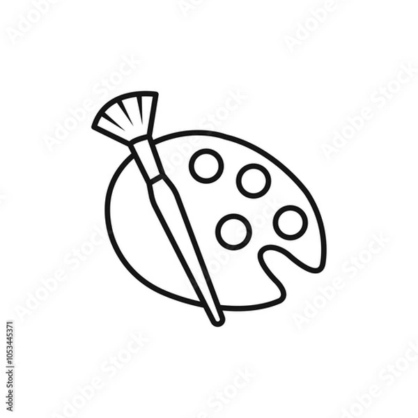 Obraz Paint icon vector set collection for web