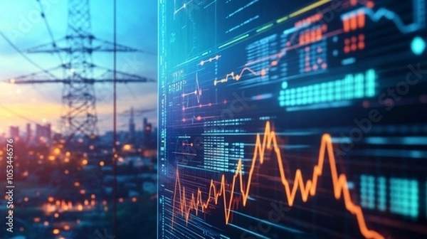 Fototapeta Insights into energy utilization presented through cutting-edge displays.