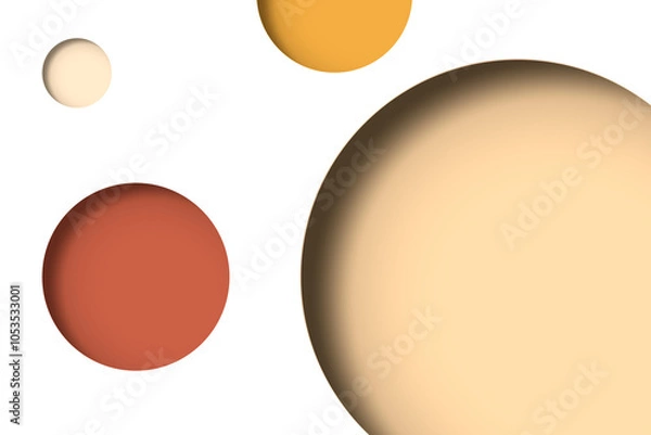 Fototapeta Earth tone circle patterned background design element