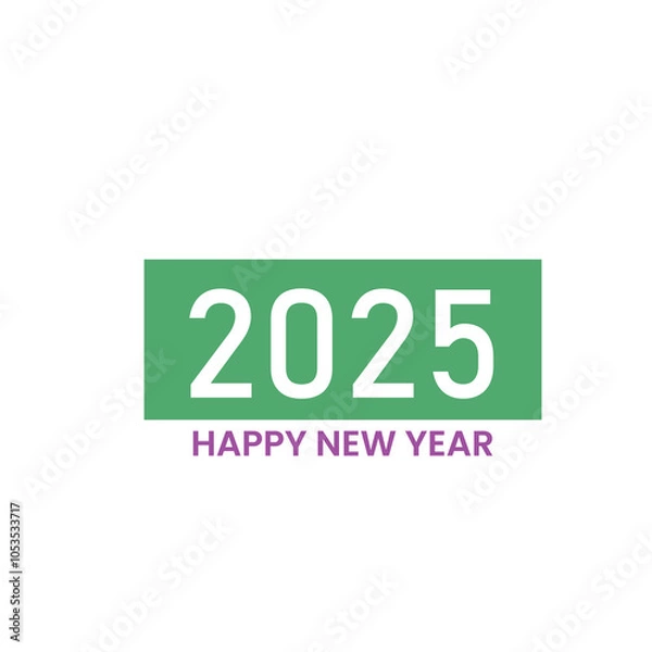 Fototapeta Big Set of 2025 number design template. 2025 New Year logo text design. Collection of 2025 Happy New Year. Vector illustration.