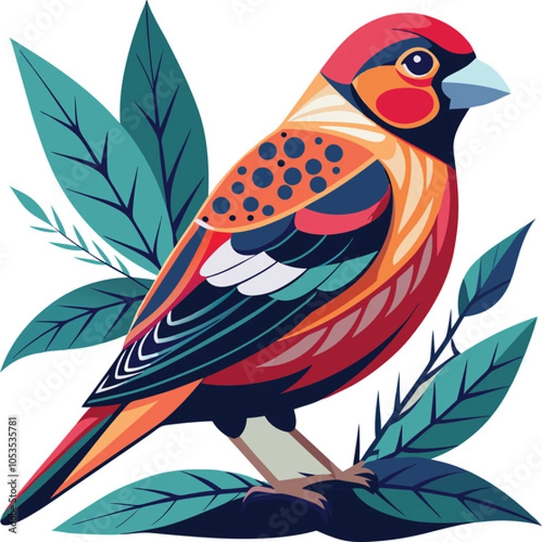 Obraz Pinch Bird Colourful Vector