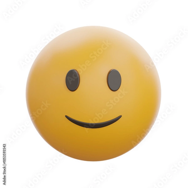 Obraz 3D Slightly Smiling Face Emoji Icon