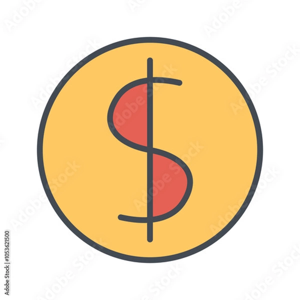 Fototapeta Dollar Vector Icon