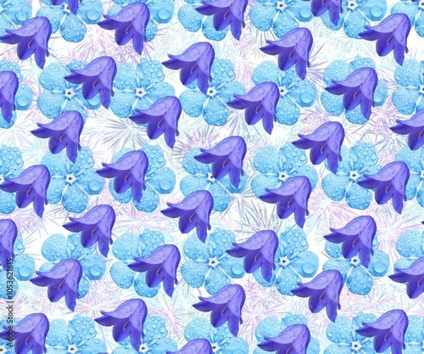 Fototapeta Colorful floral pattern background