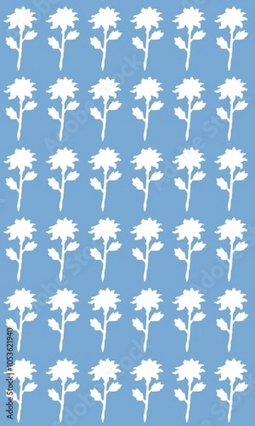 Fototapeta Colorful floral pattern background