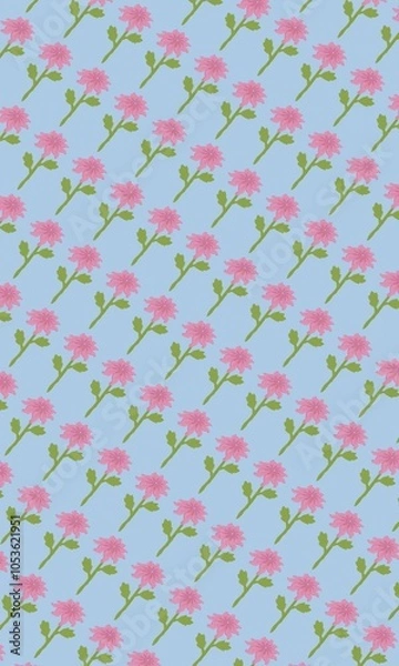 Fototapeta Colorful floral pattern background