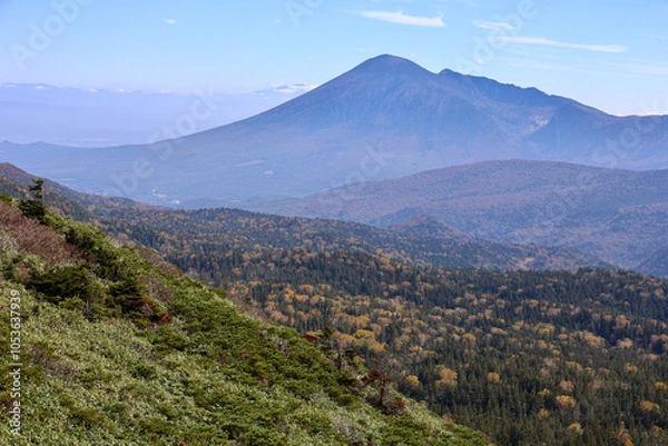 Obraz 岩手山と八幡平の紅葉