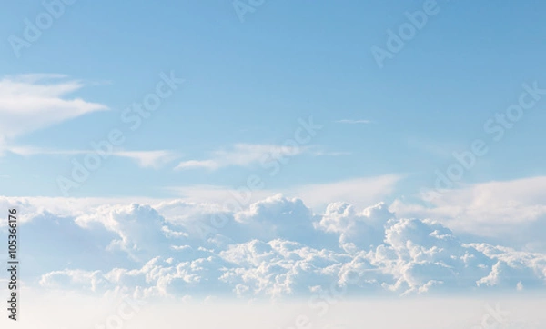 Obraz Cloudscape Blue sky and white cloud