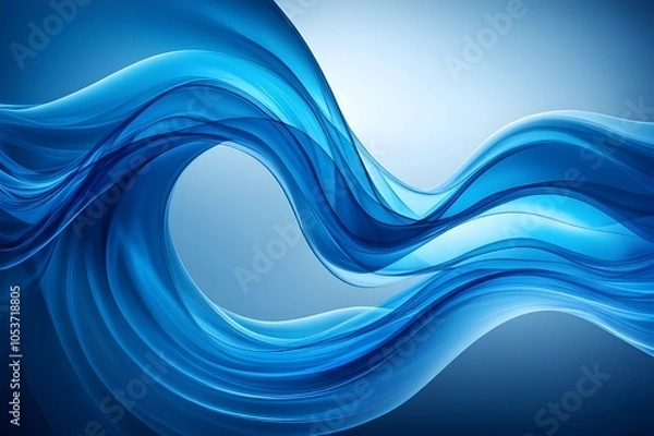 Obraz abstract blue wave background design, wallpaper design 