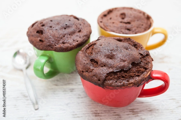 Obraz Warm chocolate cake in a mug