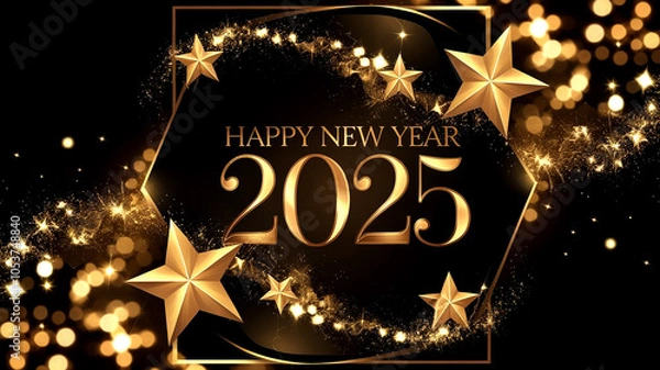 Fototapeta Happy New year 2025.