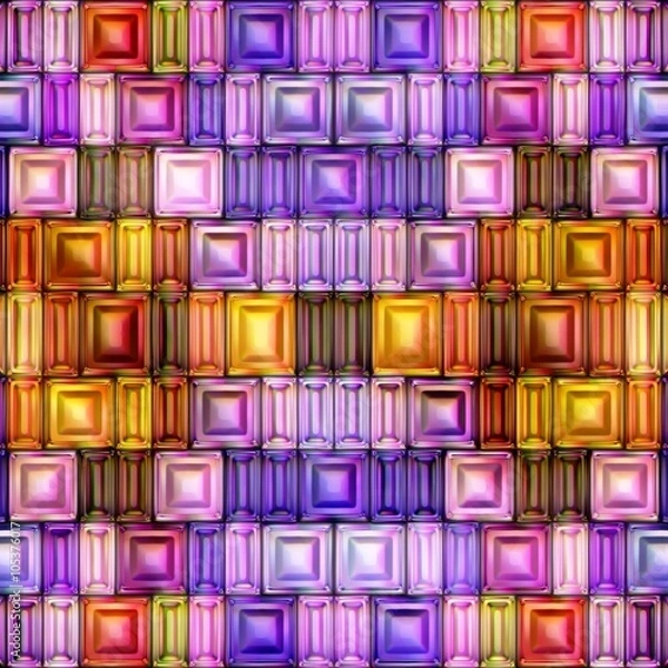 Fototapeta Seamless texture of abstract shiny colorful