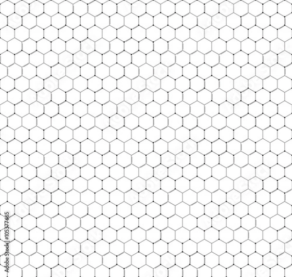 Fototapeta Chemistry seamless pattern, hexagonal design vector illustration