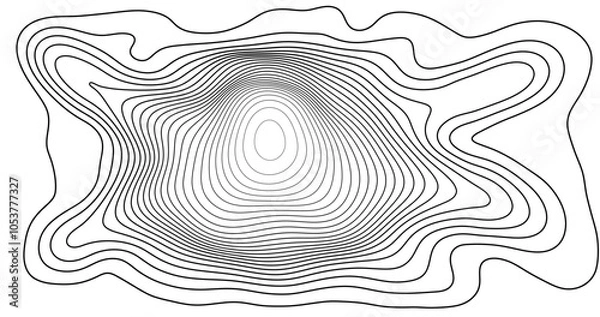 Fototapeta Map of the topography line. Vector abstract topographic map concepts with perspective for your copy. mountain tourism