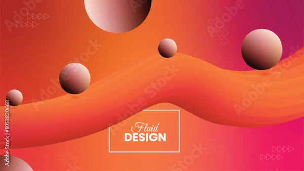 Fototapeta Elegent and eye catching fluid design background