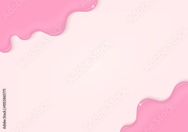 Obraz Pink liquid flowing on light pink background