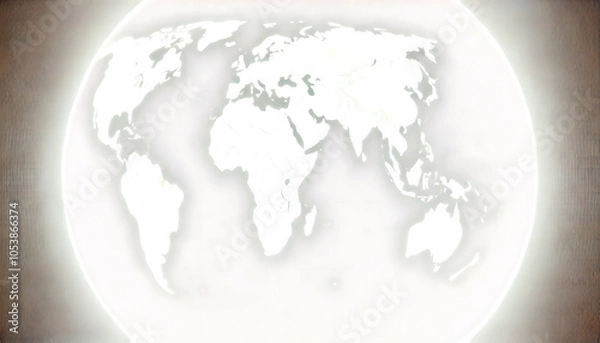 Fototapeta 光地球とネットワークのグラフィック