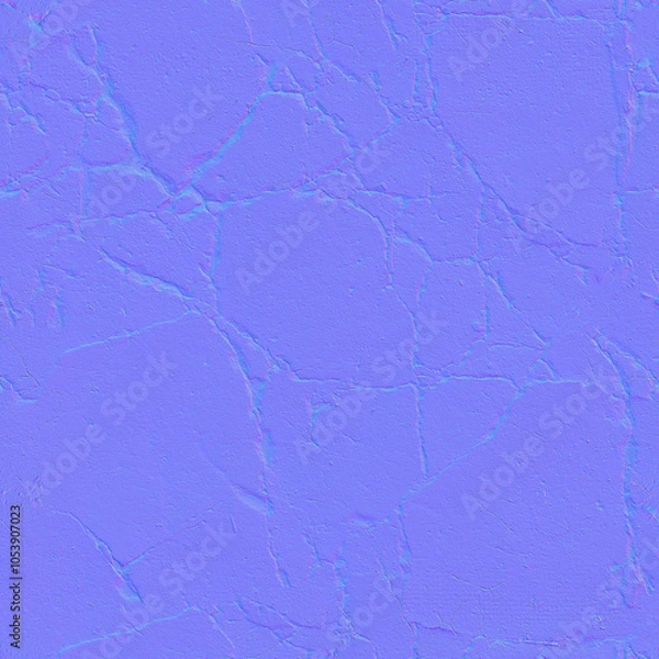 Obraz Seamless cracked concrete wall normal map 