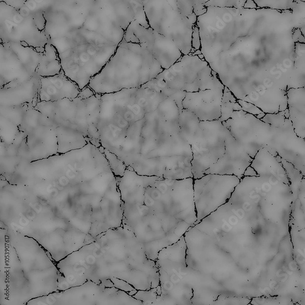 Obraz Seamless cracked concrete displacement map