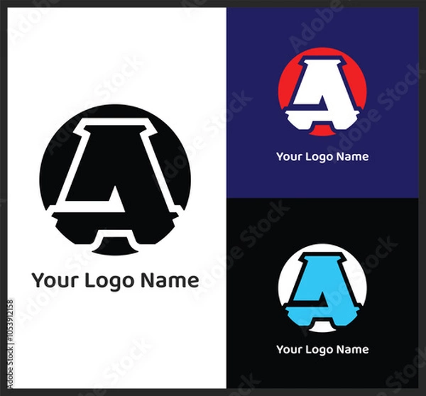 Fototapeta Stylish Circular A Logo Perfect for Tech and Creative Brands