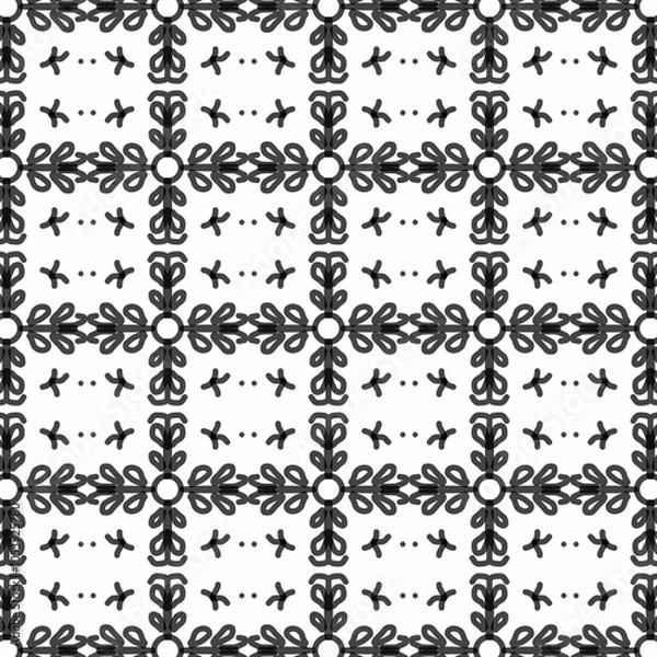 Obraz set of black and white frames seamless pattern 