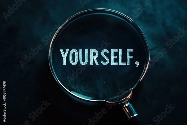 Obraz Explore Yourself with a Magnifying Glass Concept