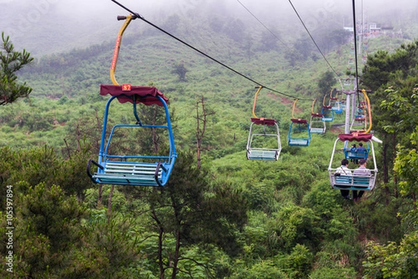 Obraz Cable car on Yao Mountain