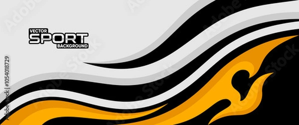 Fototapeta Abstract Car/Jersey sticker design vector. Graphic abstract racing/gamer background design for vehicle wrap, jersey, racing car, rally, adventure and livery