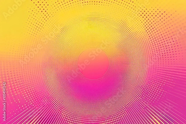 Fototapeta Abstract gradient background with yellow and pink tones and a circular pattern.