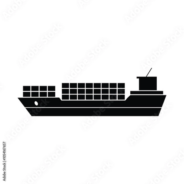 Fototapeta Ship icon high quality jpeg and png vector isolated on white background.